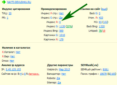 Яндекс перестал индексировать сайт